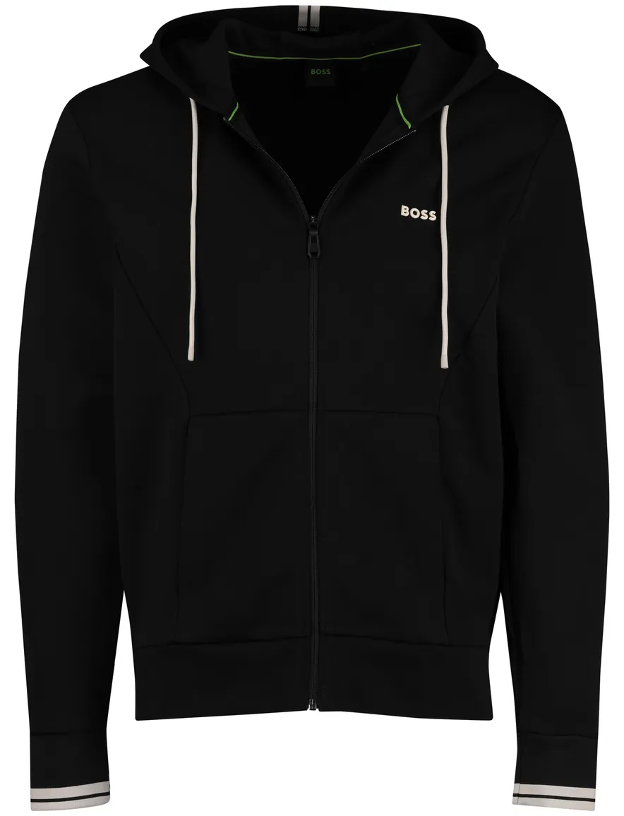 Boss Green Vest zwart witte koorden katoen