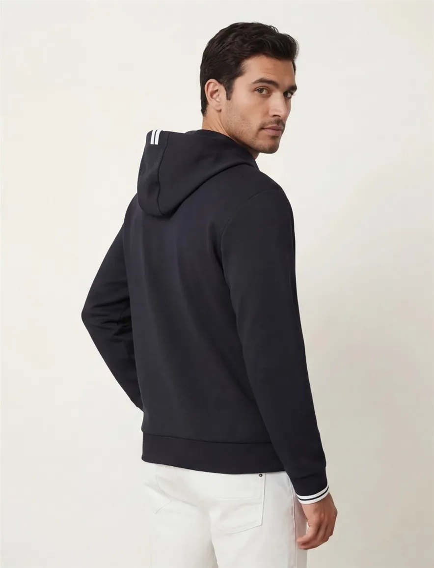 BOSS Green FZ Hoodie Zone sweatvest donkerblauw B&T