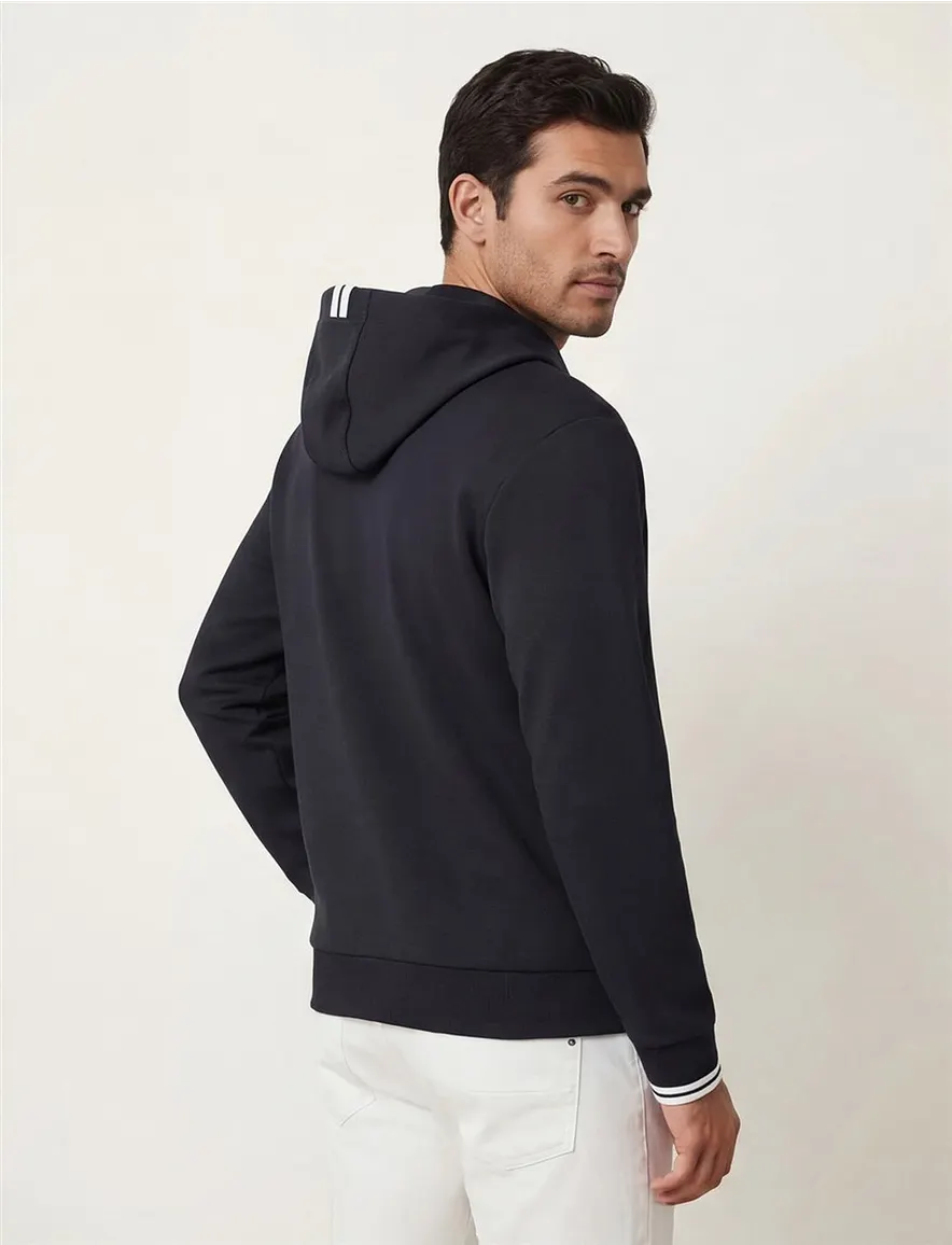 BOSS Green FZ Hoodie Zone sweatvest donkerblauw B&T