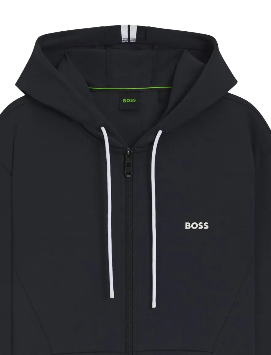 BOSS Green FZ Hoodie Zone sweatvest donkerblauw B&T