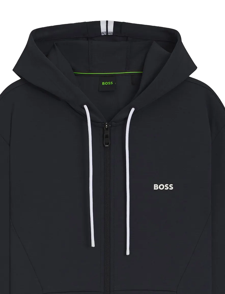 BOSS Green FZ Hoodie Zone sweatvest donkerblauw B&T