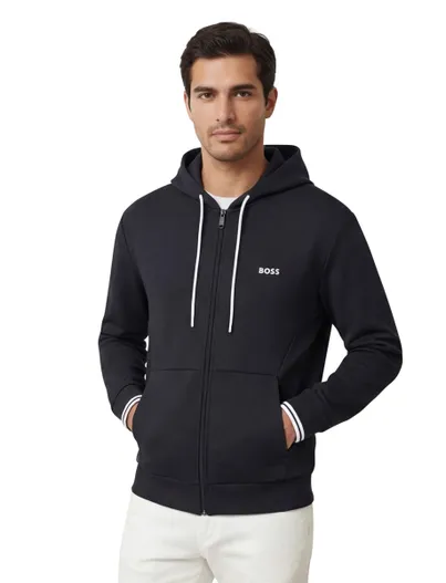Hugo Boss BOSS Green FZ Hoodie Zone sweatvest donkerblauw B&T