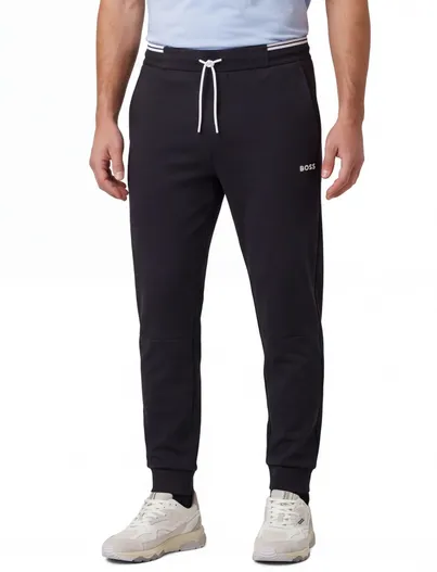 Hugo Boss jogginbroek BOSS Green donkerblauw effen katoen