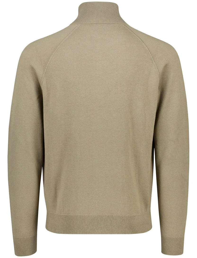 BOSS Black H-Idino vest khaki katoen regular fit zonder capuchon