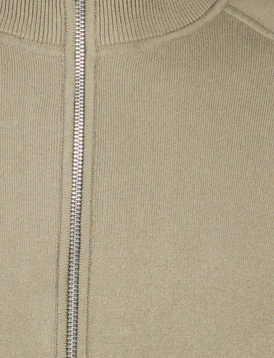BOSS Black H-Idino vest khaki katoen regular fit effen