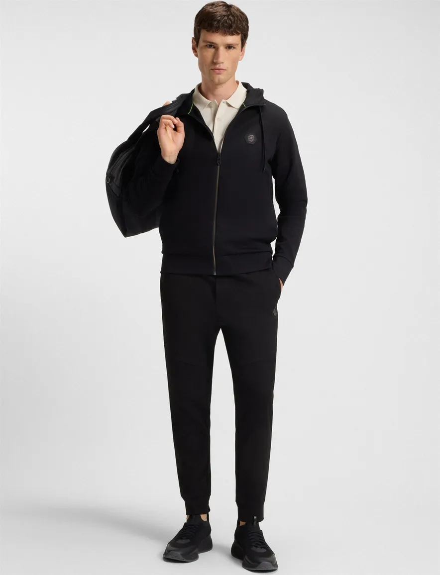 Boss Green zwart effen joggingbroek normale fit