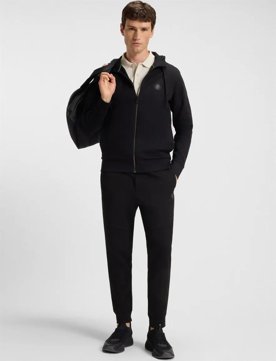 Boss Green zwart effen joggingbroek normale fit