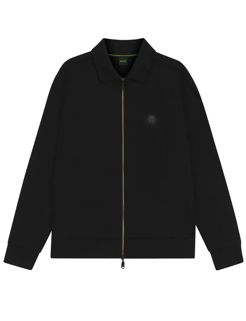 Katoenen sweatvest BOSS Green Big & Tall zwart