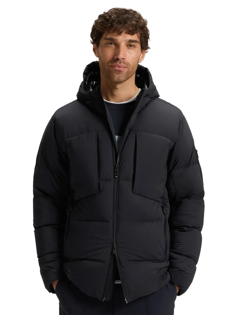 Boss Orange jas puffer donkerblauw effen polyamide