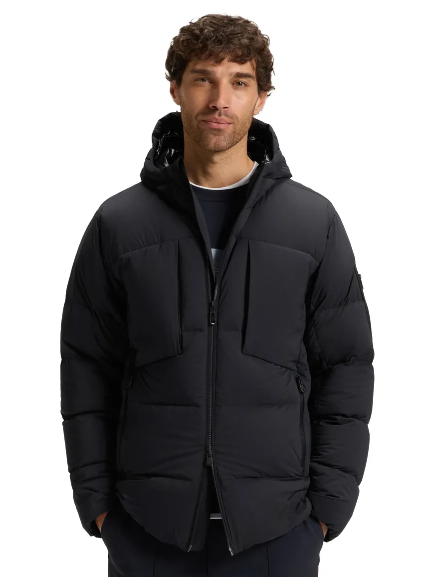 Boss Orange jas puffer donkerblauw effen