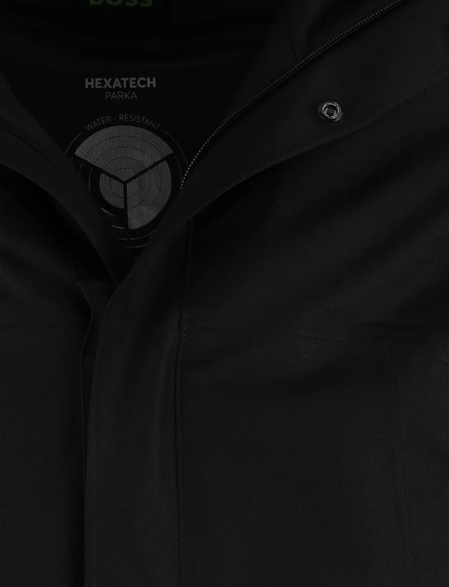BOSS Orange winterjas OW Hexatech Parka Black effen