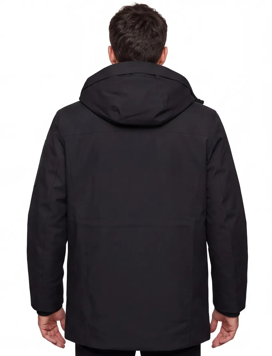BOSS Orange winterjas OW Hexatech Parka Black effen