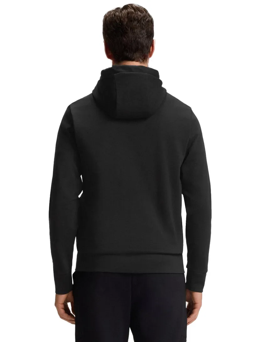 Boss Green vest zwart effen met capuchon regular fit
