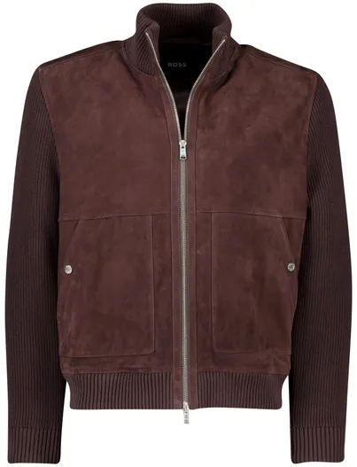 Hugo Boss Boss Black tussenjas bruin geitenleer