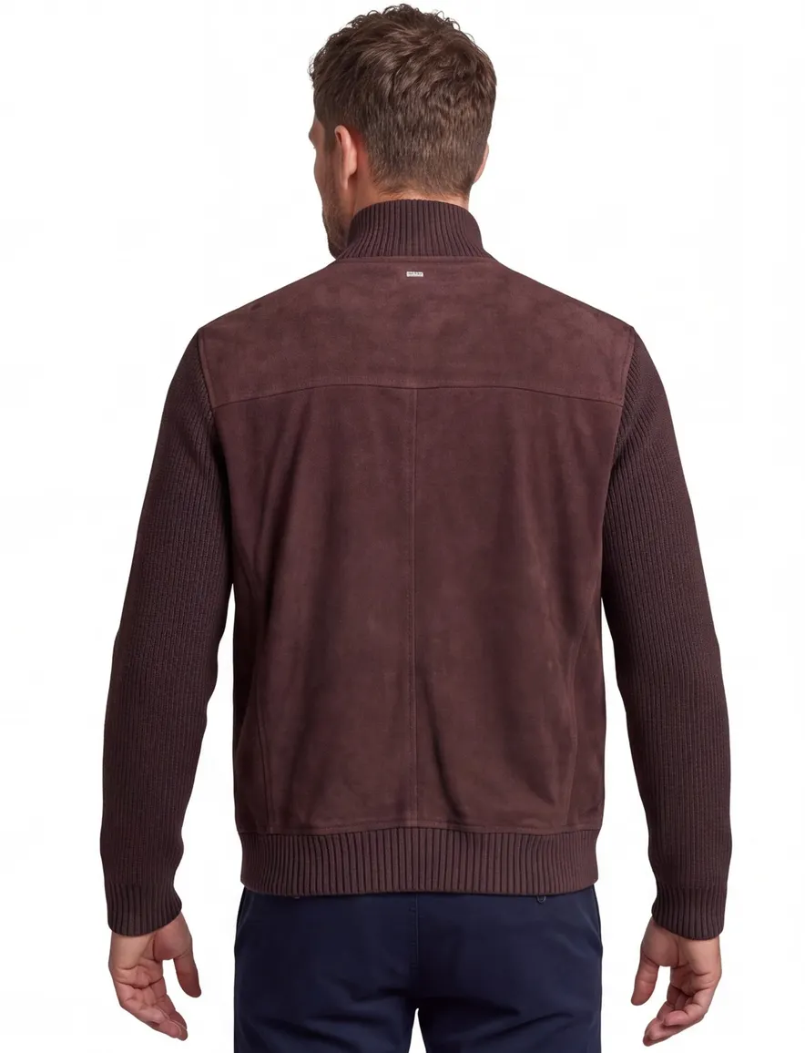Boss Black tussenjas bruin geitenleer