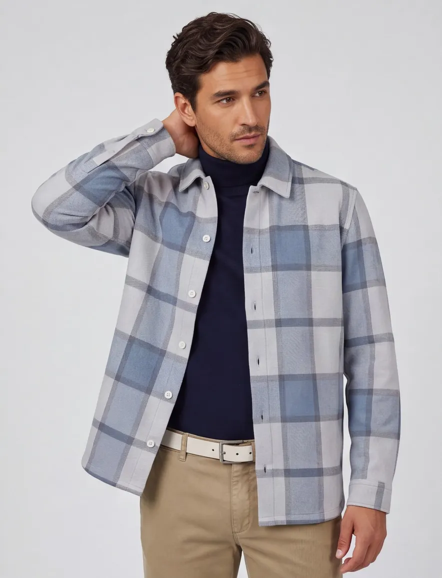 BOSS Orange Locky 2 overshirt blauw
