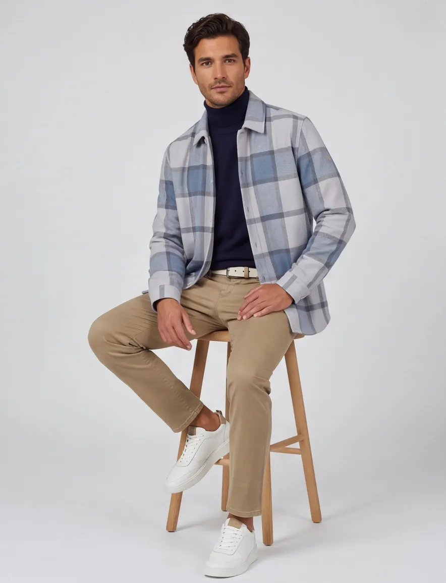 BOSS Orange Locky 2 overshirt blauw