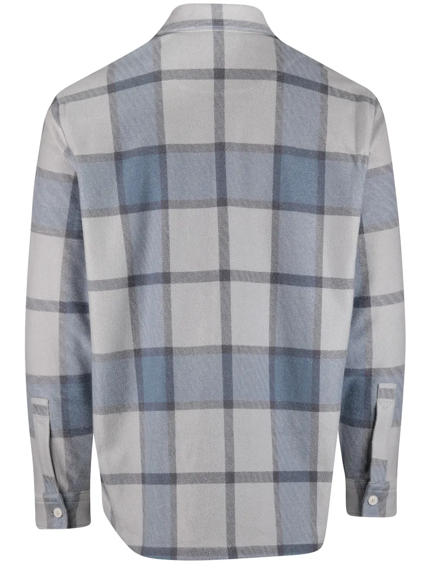 Boss Orange locky 2 overshirt geruit blauw