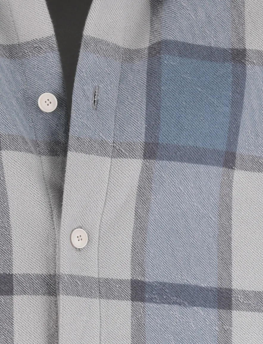 Boss Orange locky 2 overshirt geruit blauw