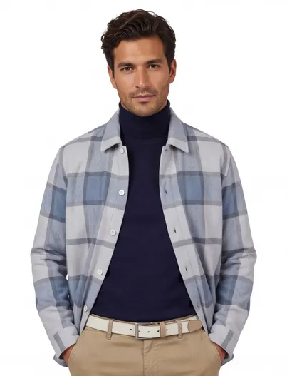 Hugo Boss Boss Orange locky 2 geruit overshirt blauw
