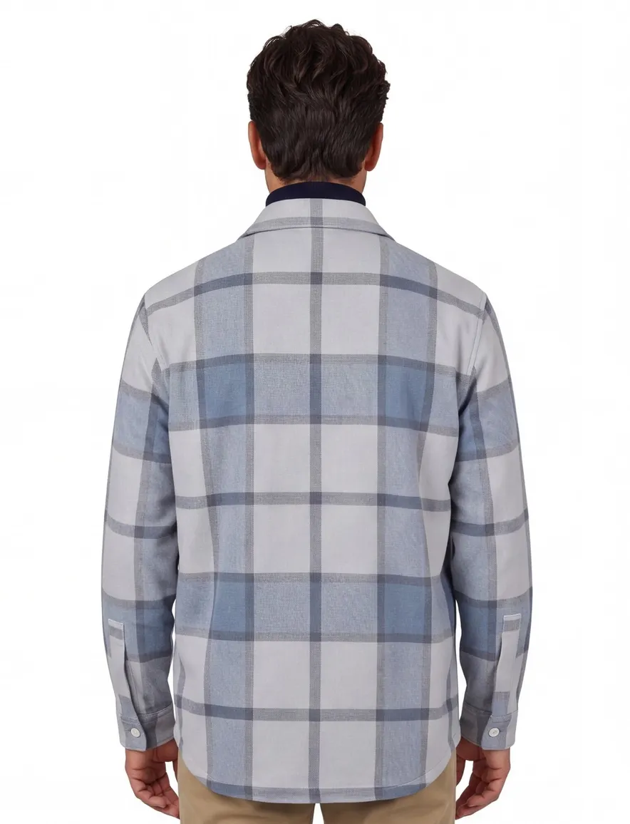 Boss Orange locky 2 overshirt geruit blauw