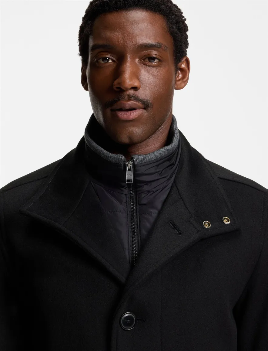 winterjas zwart Boss Black