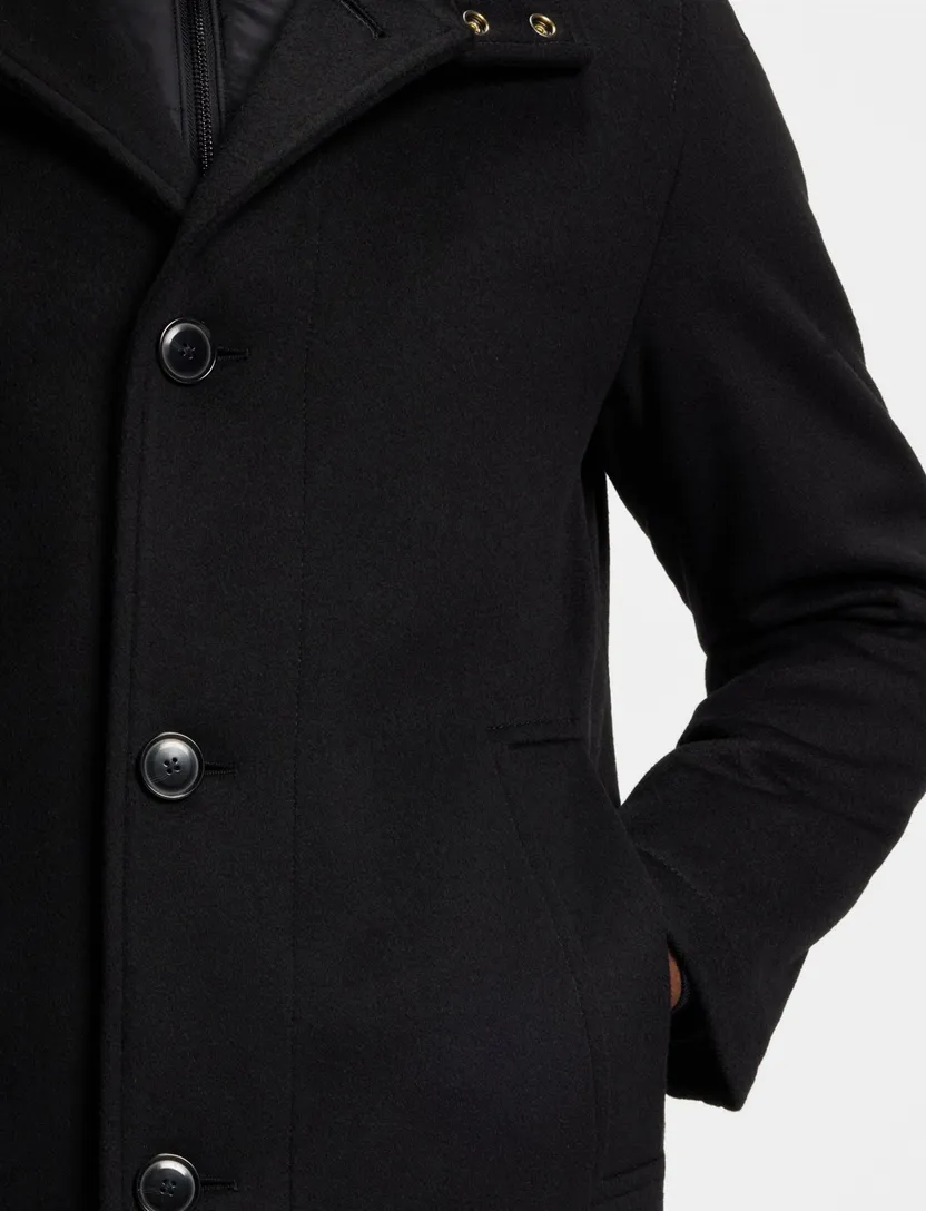 Boss Black H-Coxtan zwart winterjas effen wol normale fit