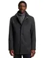 Boss Black H-Coxtan effen grijs winterjas wol normale fit