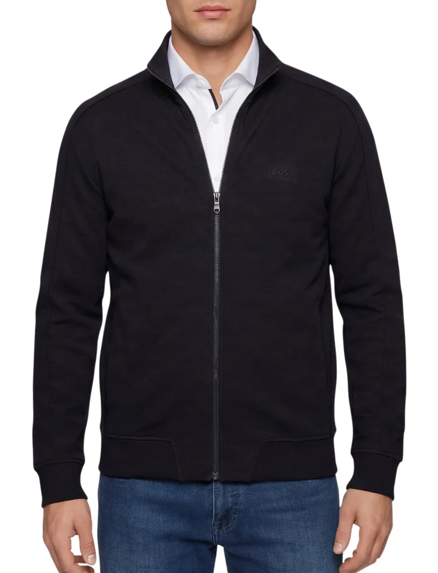 BOSS Green vest SW Mirror FZ donkerblauw