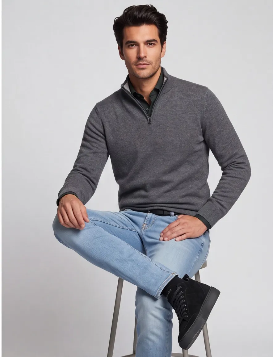 Boss Black H-Hemarlo lamswol grijs effen