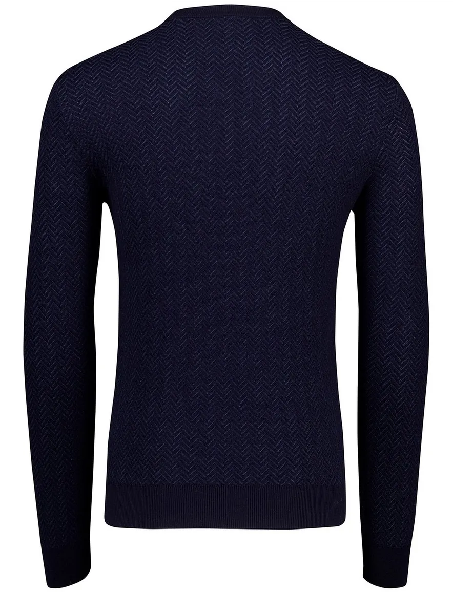 Boss Black Habito trui navy gebreid effen