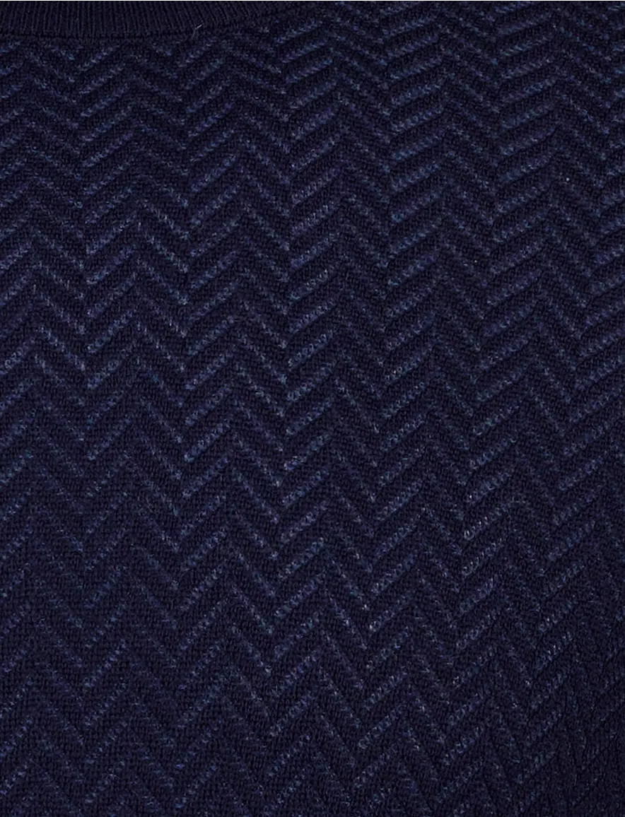 Boss Black Habito trui navy gebreid effen