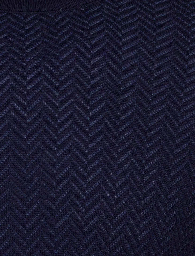 Boss Black Habito trui navy gebreid katoen