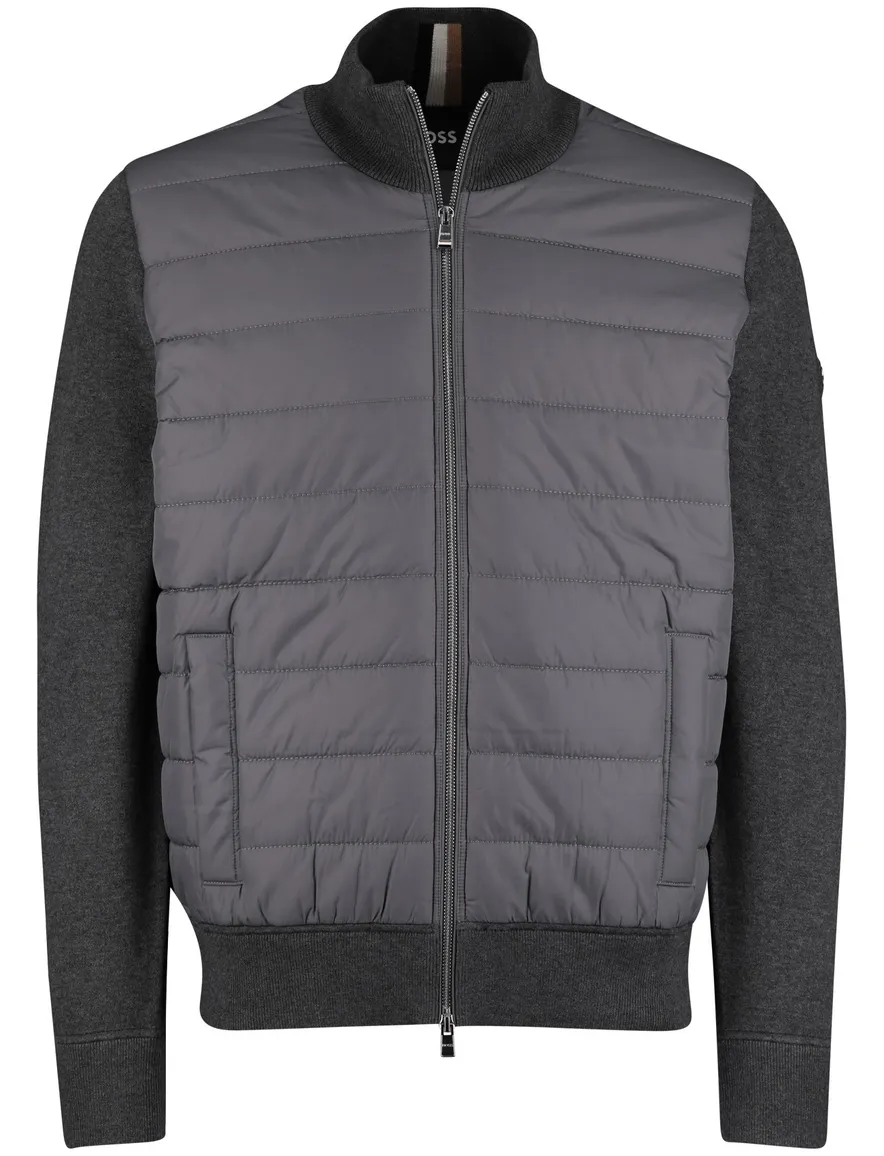 BOSS Black outdoorvest H-Hernesto antraciet effen