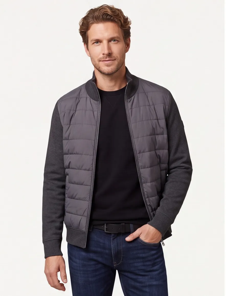 BOSS Black outdoorvest H-Hernesto grijs