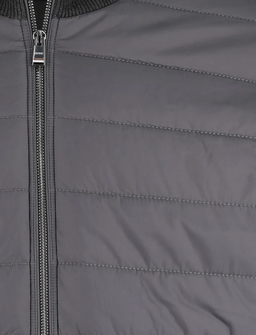 BOSS Black outdoorvest H-Hernesto antraciet effen