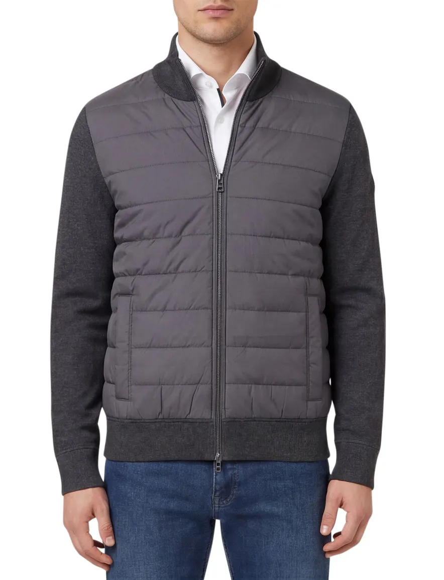 BOSS Black outdoorvest H-Hernesto antraciet effen