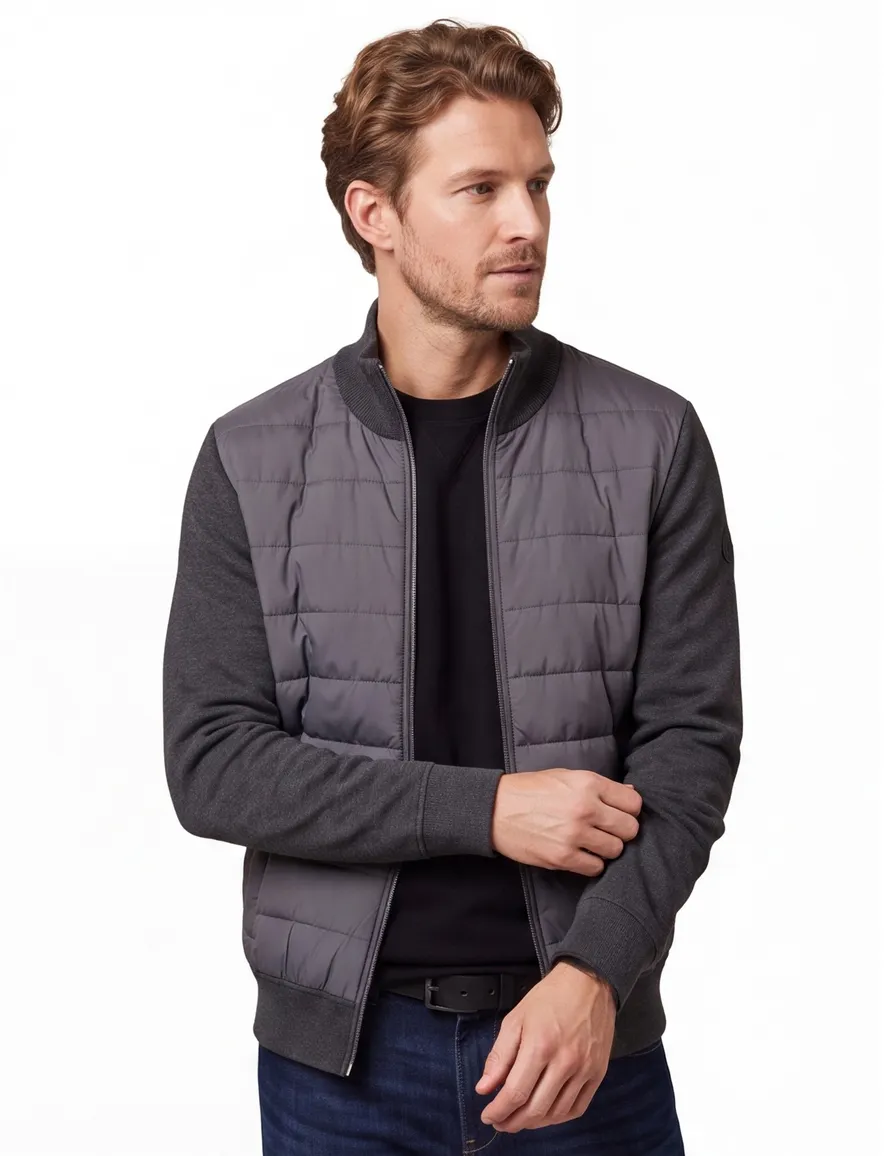 BOSS Black outdoorvest H-Hernesto antraciet effen