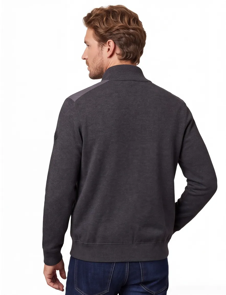 BOSS Black outdoorvest H-Hernesto antraciet effen