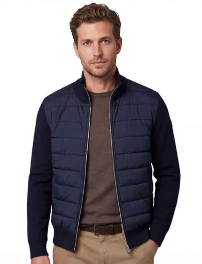 Hugo Boss Boss Black vest donkerblauw effen normale fit katoen