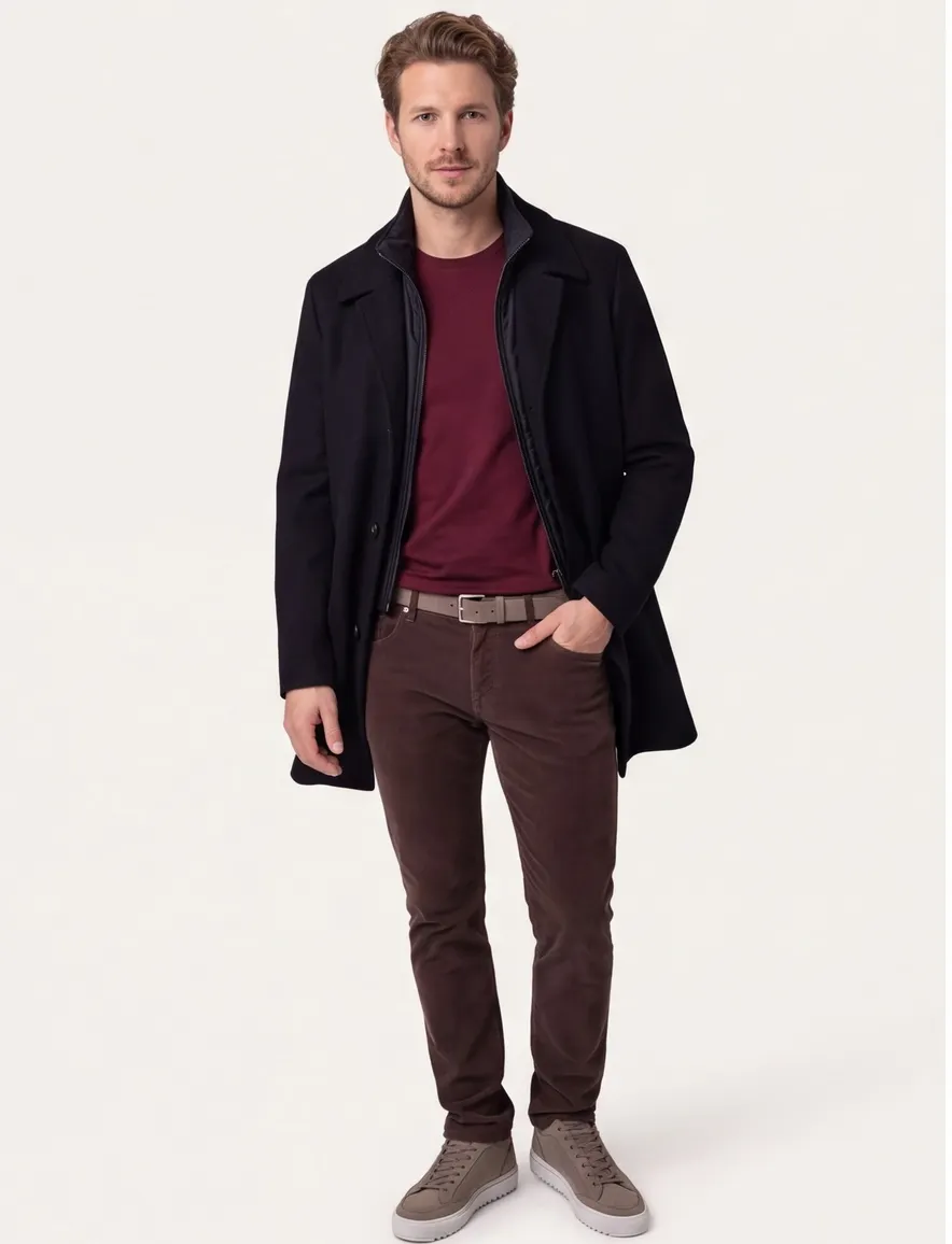 BOSS Black H-Clark winterjas H-Clark-Bib-S navy effen