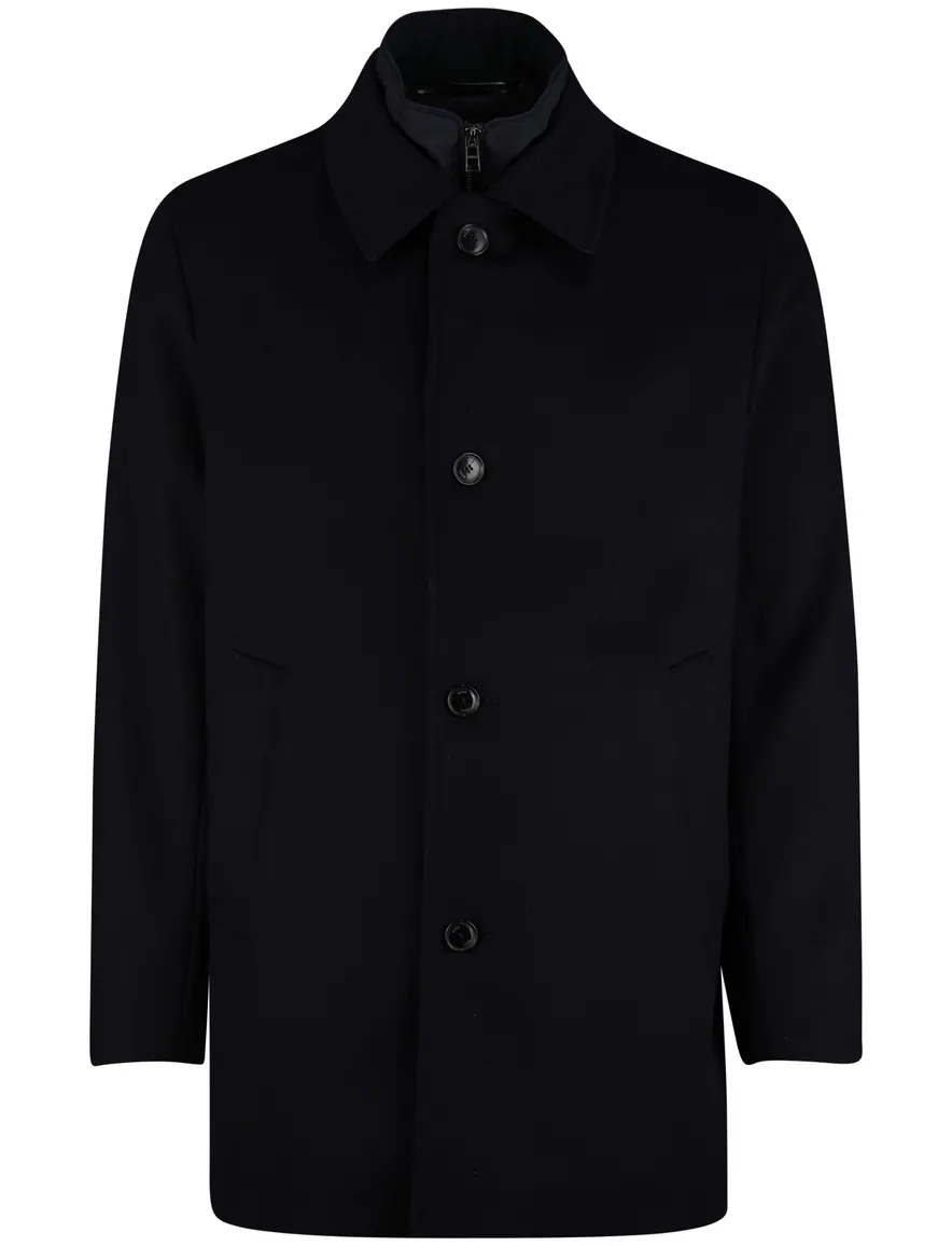 BOSS Black H-Clark winterjas H-Clark-Bib-S navy effen