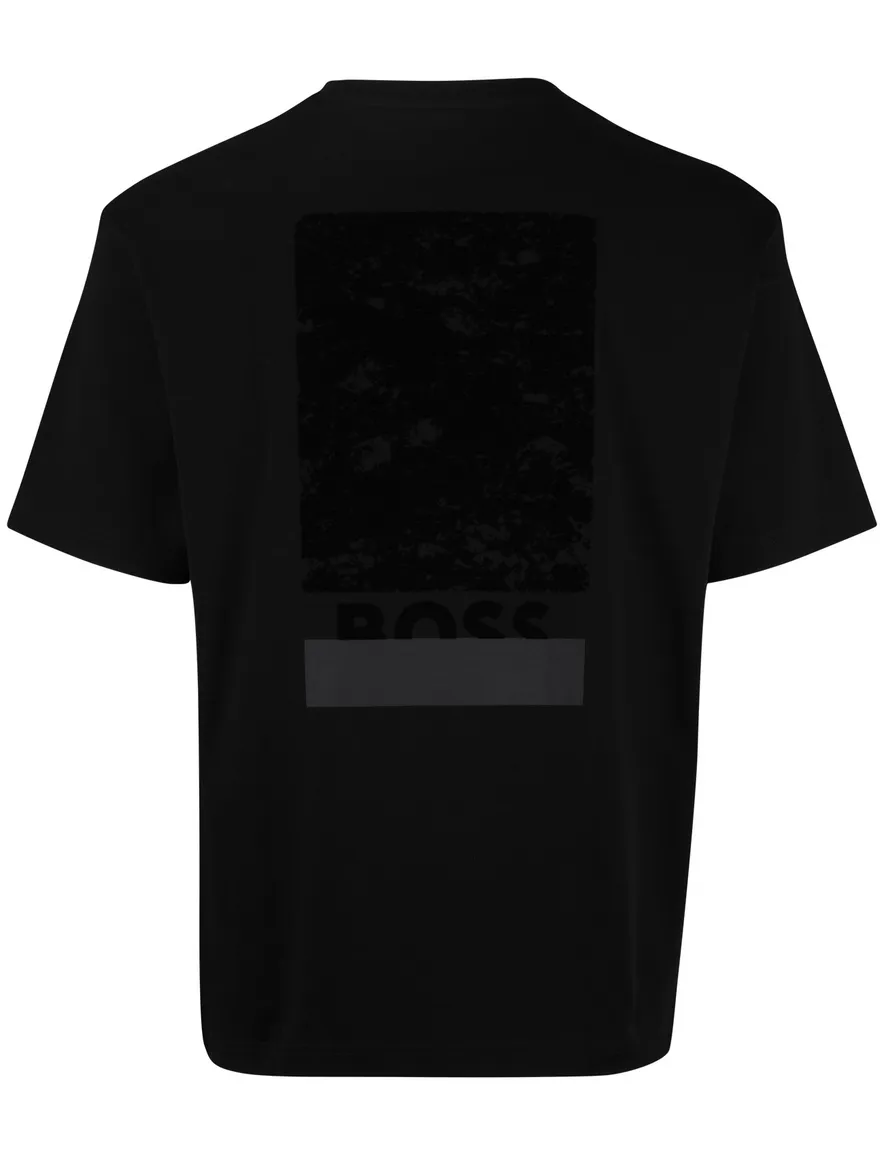 Boss Orange t-shirt Te-snow backprint zwart katoen