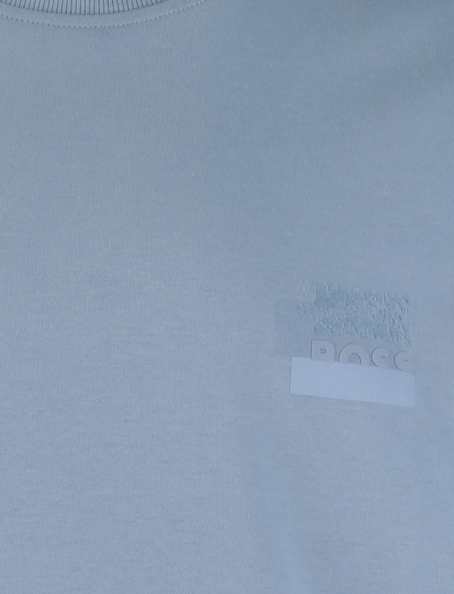 Boss Orange t-shirt katoen Te-snow blauw backprint