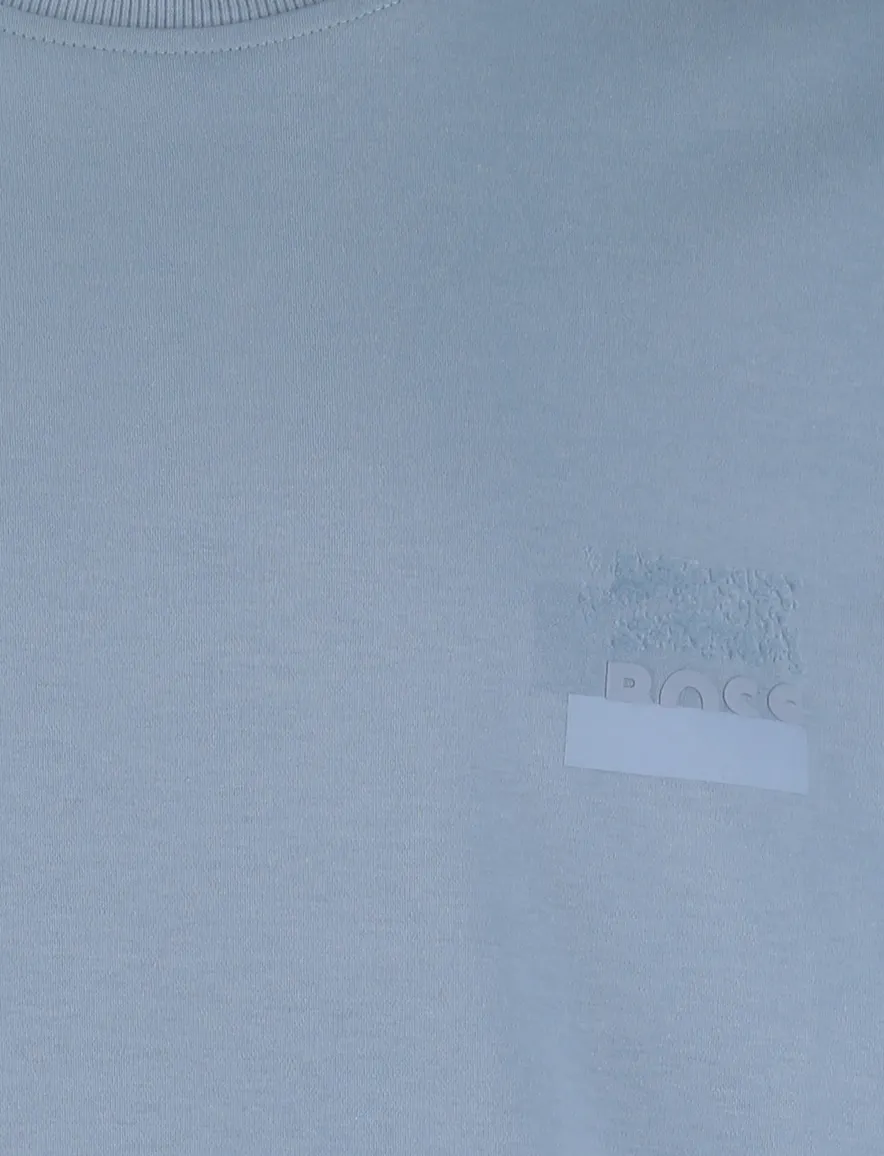 Boss Orange t-shirt katoen Te-snow blauw backprint