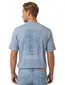 Boss Orange t-shirt katoen Te-snow blauw backprint
