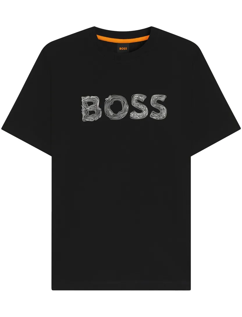 Boss Orange Frozen t-shirt zwart ronde hals