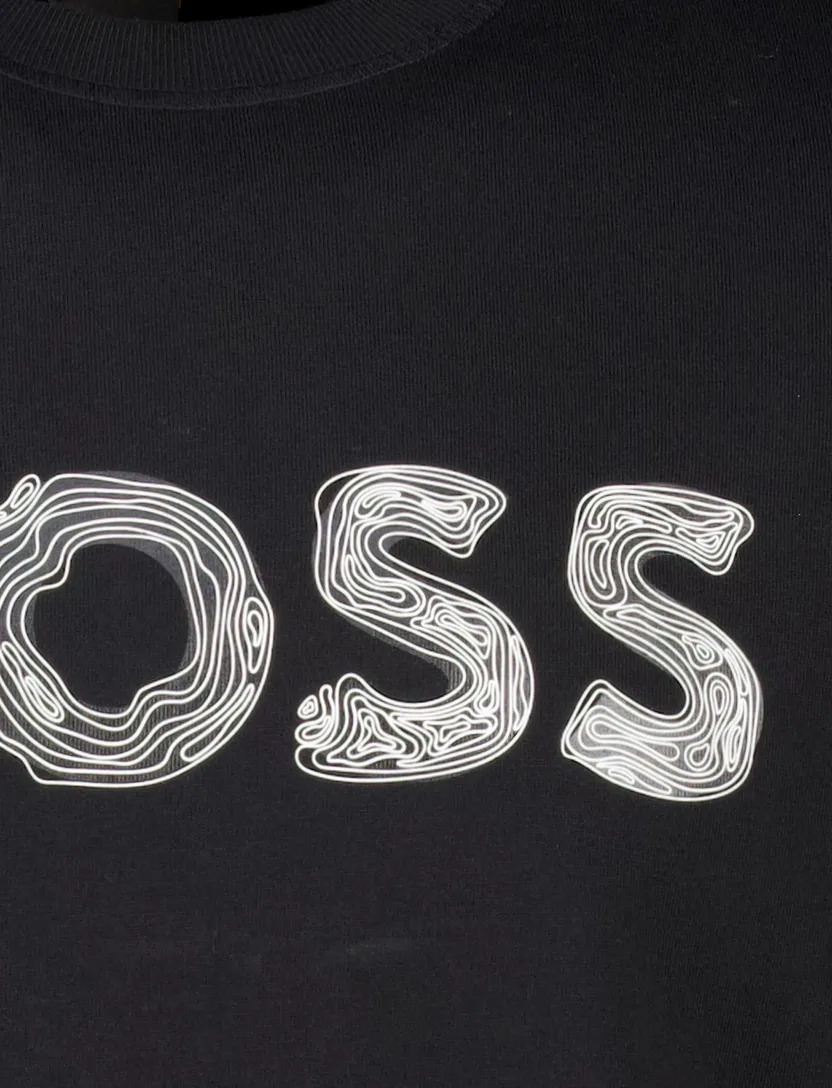 Boss Orange Frozen t-shirt zwart ronde hals