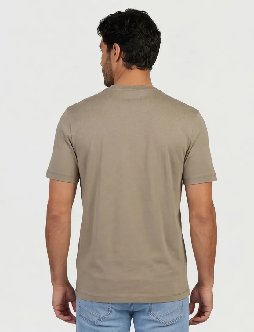 Bruin logo T-shirt Boss Orange katoen
