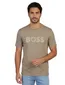 Boss Orange T-shirt bruin logo katoen